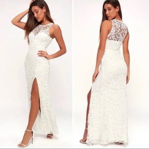 Lulu’s Hale White Sleeveless Maxi Dress, NWT, XS